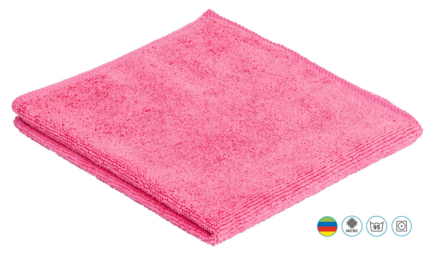 Microfasertücher Profi 300 g/m², Farbe Rosa, 10 Stück - ideal für professionelle Reinigung