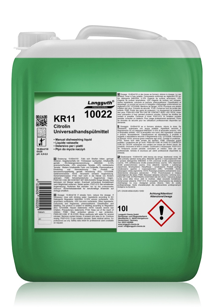 2in1 Citrolin Universalhandspülmittel Neutralreiniger 10L Kanister  - 1 Palette