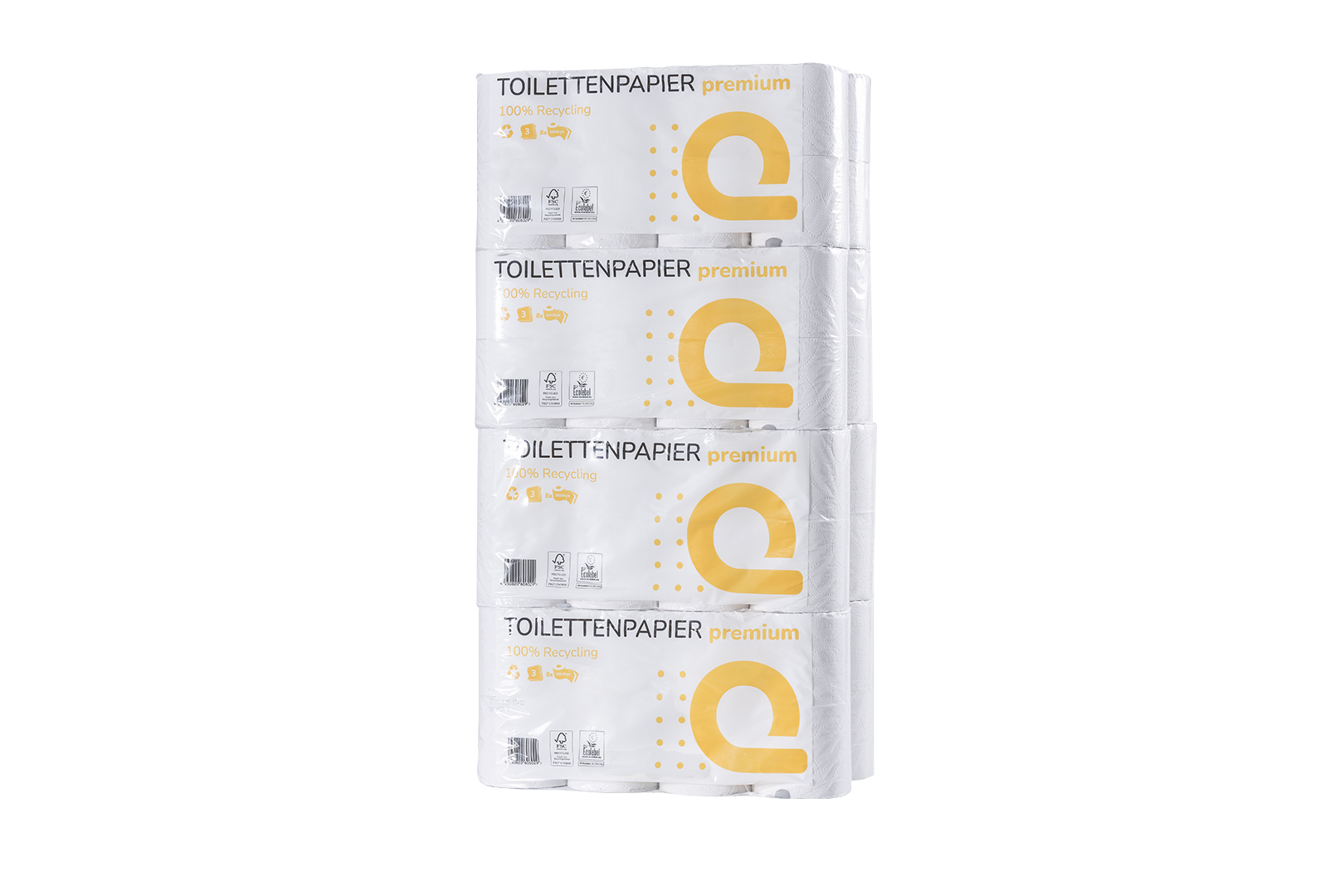 Toilettenpapier 3-lagig, 250 Blatt, Recycling, FSC Recycled 100% - 1 Palette